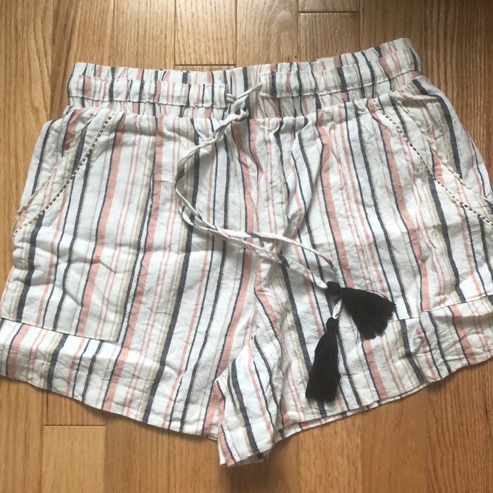 Francesca’s striped drawstring summer shorts
